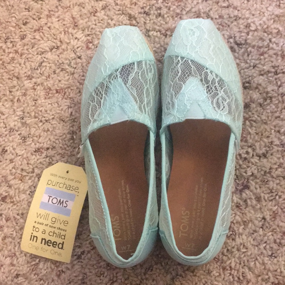 Toms Women’s Mint Lace Flats